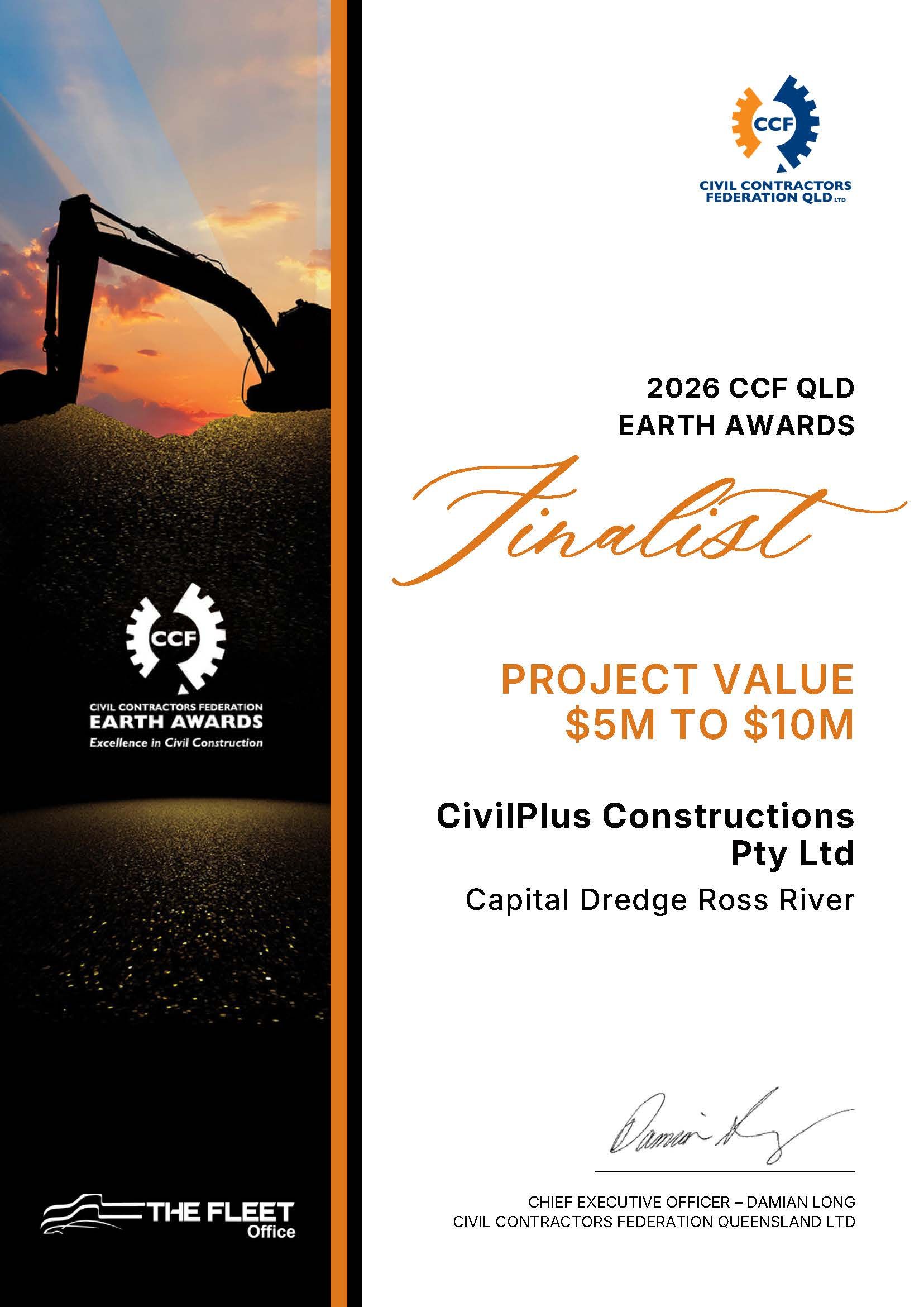 2026 CCF QLD Earth Awards - $5M - $10M 
