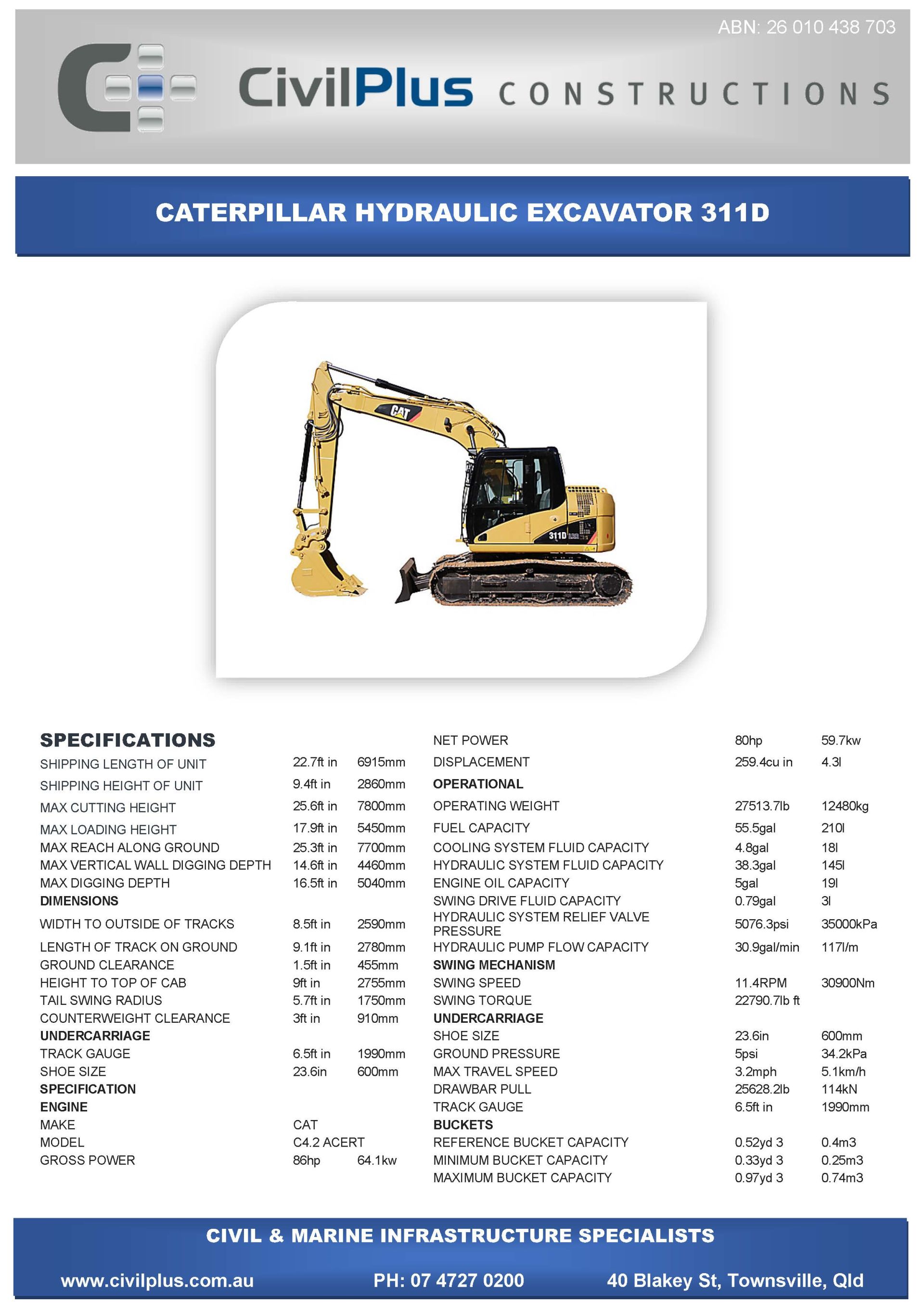 Plant Hire - CivilPlus Constructions Pty. Ltd